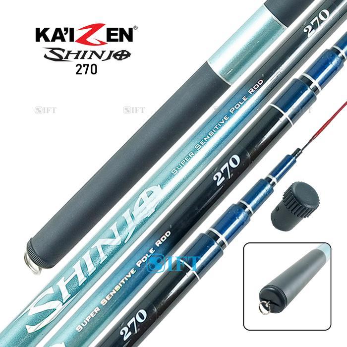 Joran Tegek KAIZEN SHINJO Ruas Pendek Fiber Teleskopik 270-630