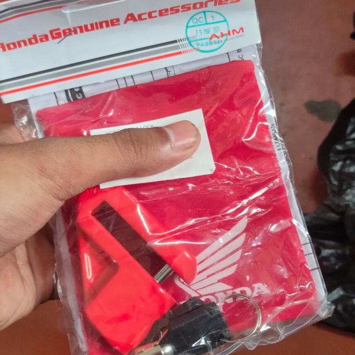 GEMBOK MOTOR/KUNCI CAKRAM ANTI MALING/HONDA ORIGINAL