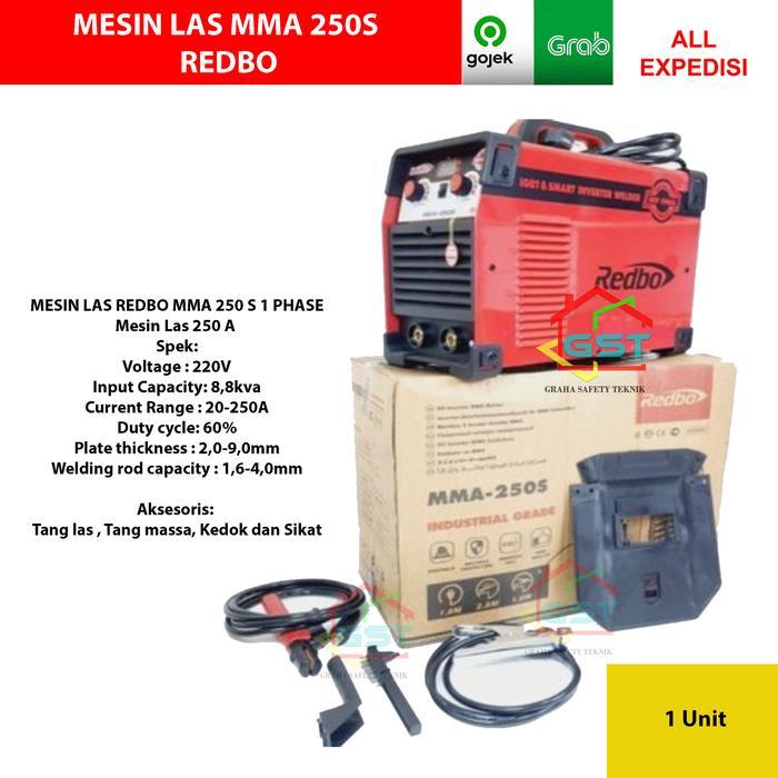 mesin las mma 250 ampere REDBO inverter travo las 250s