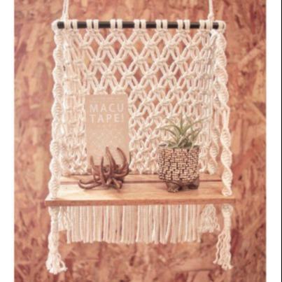 (COD) rak macrame ambalan/rak dinding 71 kayu ambalan