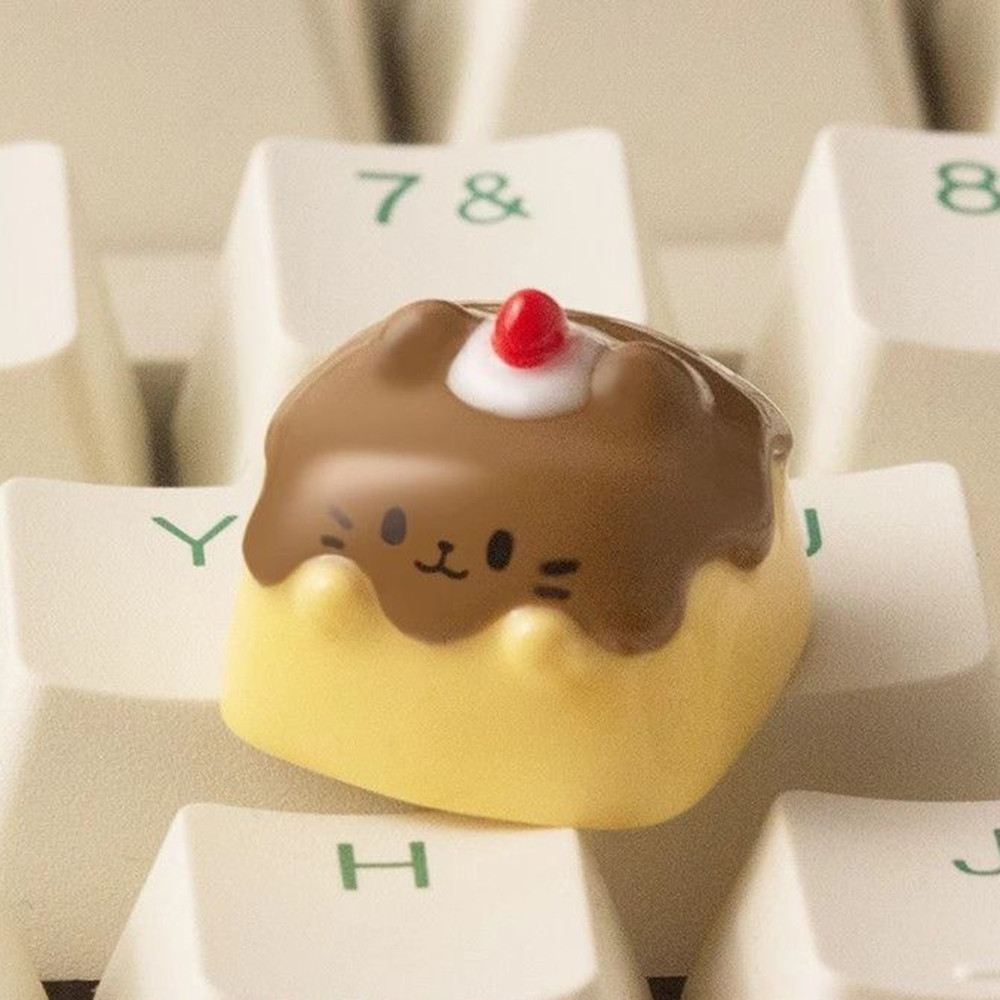Personalized Resin Pudding Cat Keycap Original Cute Mechanical Keyboard Keycap Keyboard Decoration