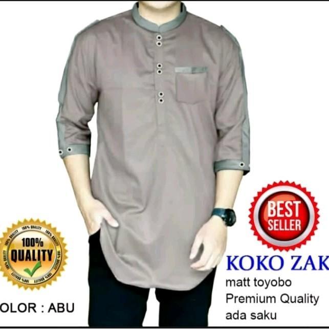 Baju Muslim Kurta Zaka Lengan 3/4 Katun Terkece Koko