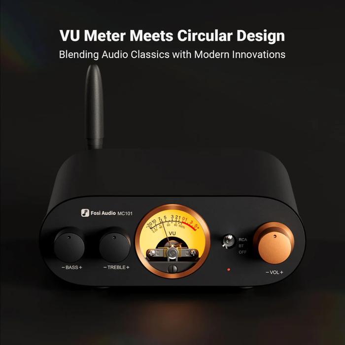 Fosi Audio MC101 Bluetooth VU Meter Amplifier