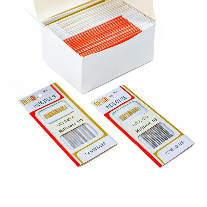 "New" [4 set] jarum jahit tangan lubang besar ukuran besar dan kecil 1 paket
