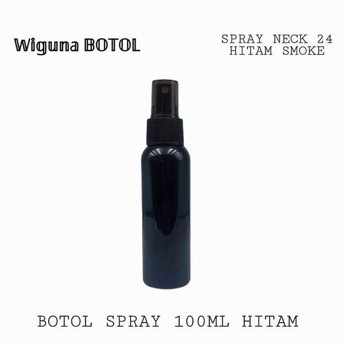 Botol Spray 100 ML Hitam / Botol 100ml Hitam Tutup Spray Hitam Smoke