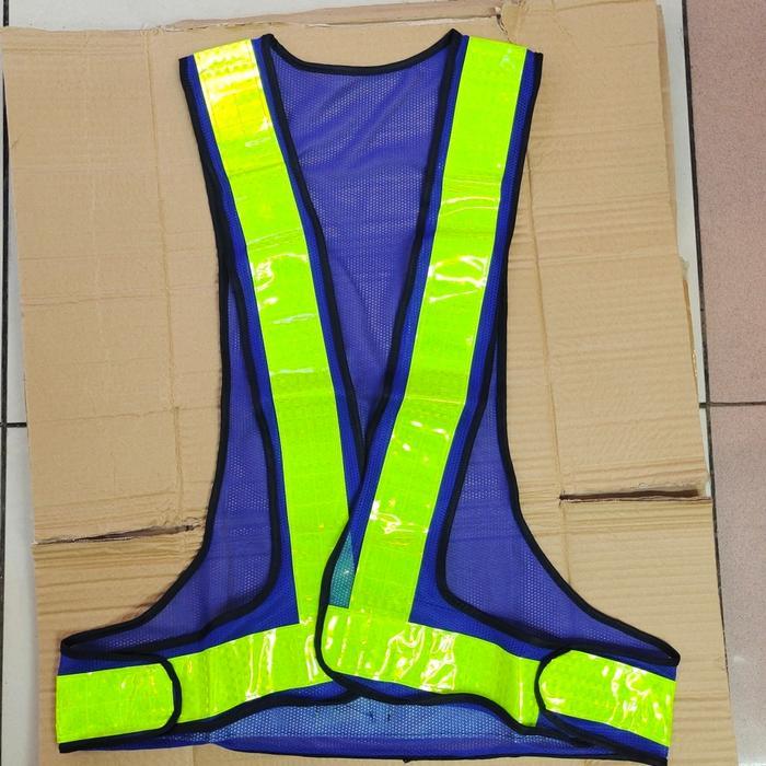 [] Rompi Safety Jaring Proyek V Biru/Rompi Jaring V Biru