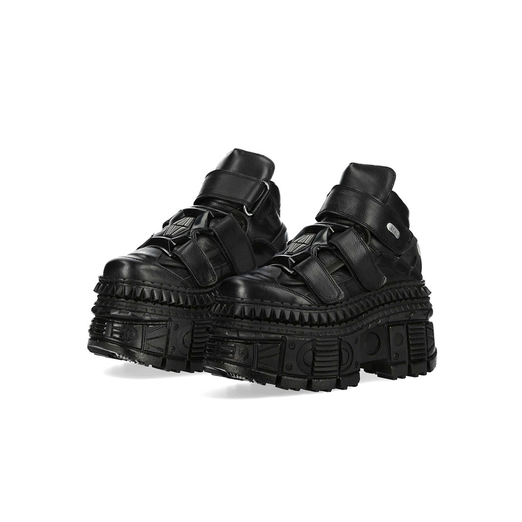 Gothic Black Platform Shoes Rock Metal Daddy Shoes Men'S And Women'S Small Leather Shoes Muffin