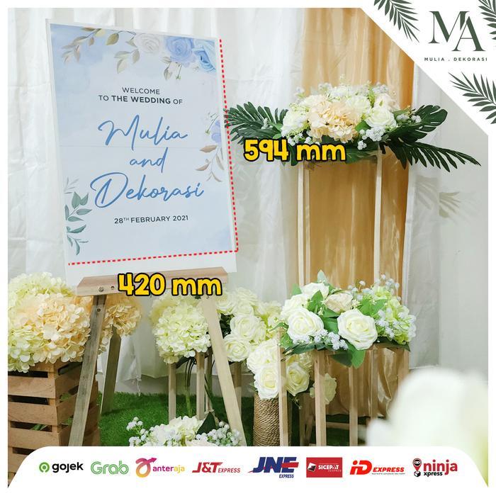 Welcome Sign Wedding Engagement Papan Dekorasi Lamaran+kayu Standing