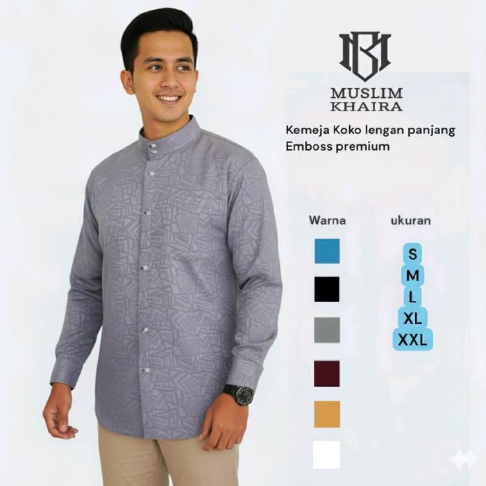 Kemko Sultan Baju Koko Embos Atasan Pria Koko Sultan