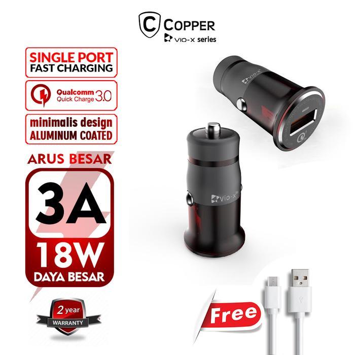 Koopgadget - Copper Car Charger C304Q Quick Charger