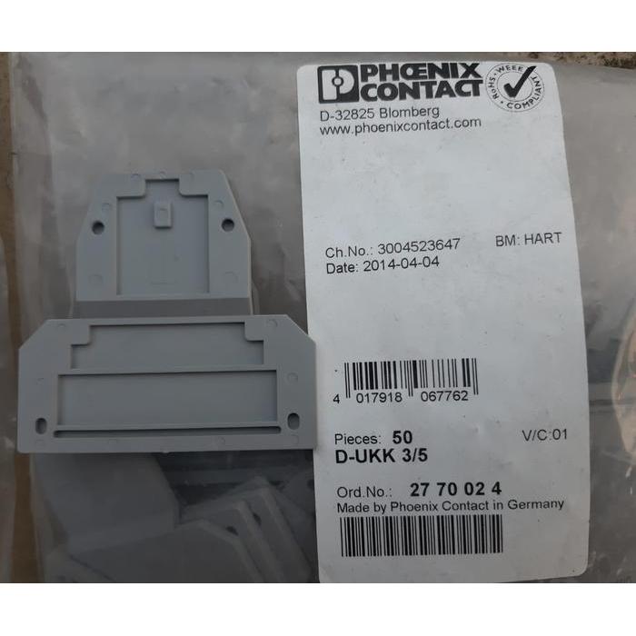 Murah Phoenix Contact 2770024 D-UKK3/5 D-UKK 3/5