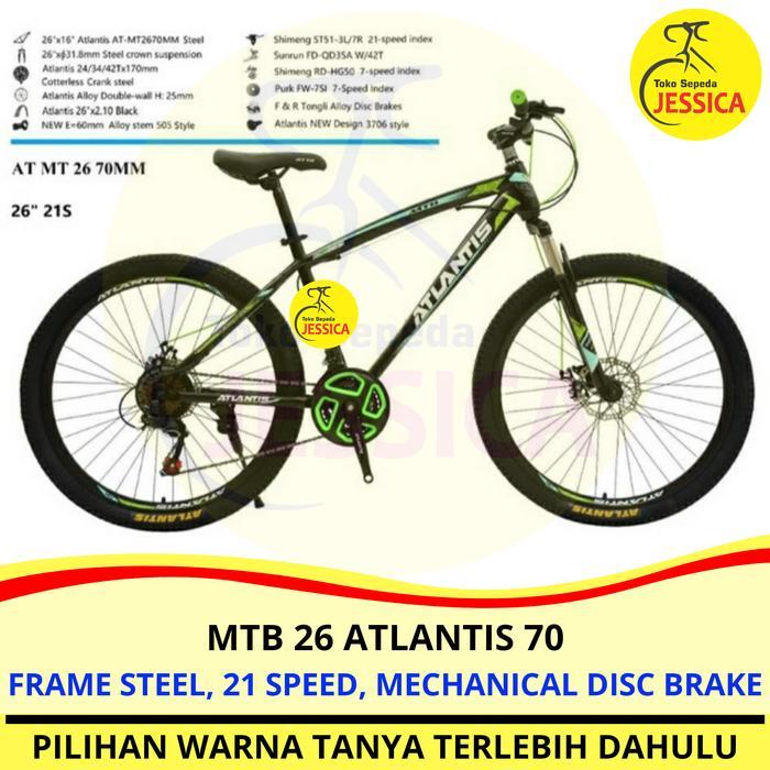 SEPEDA GUNUNG MTB 26 ATLANTIS HARLEY BATIK 69 REM DISC MURAH ORIGINAL QUALITY