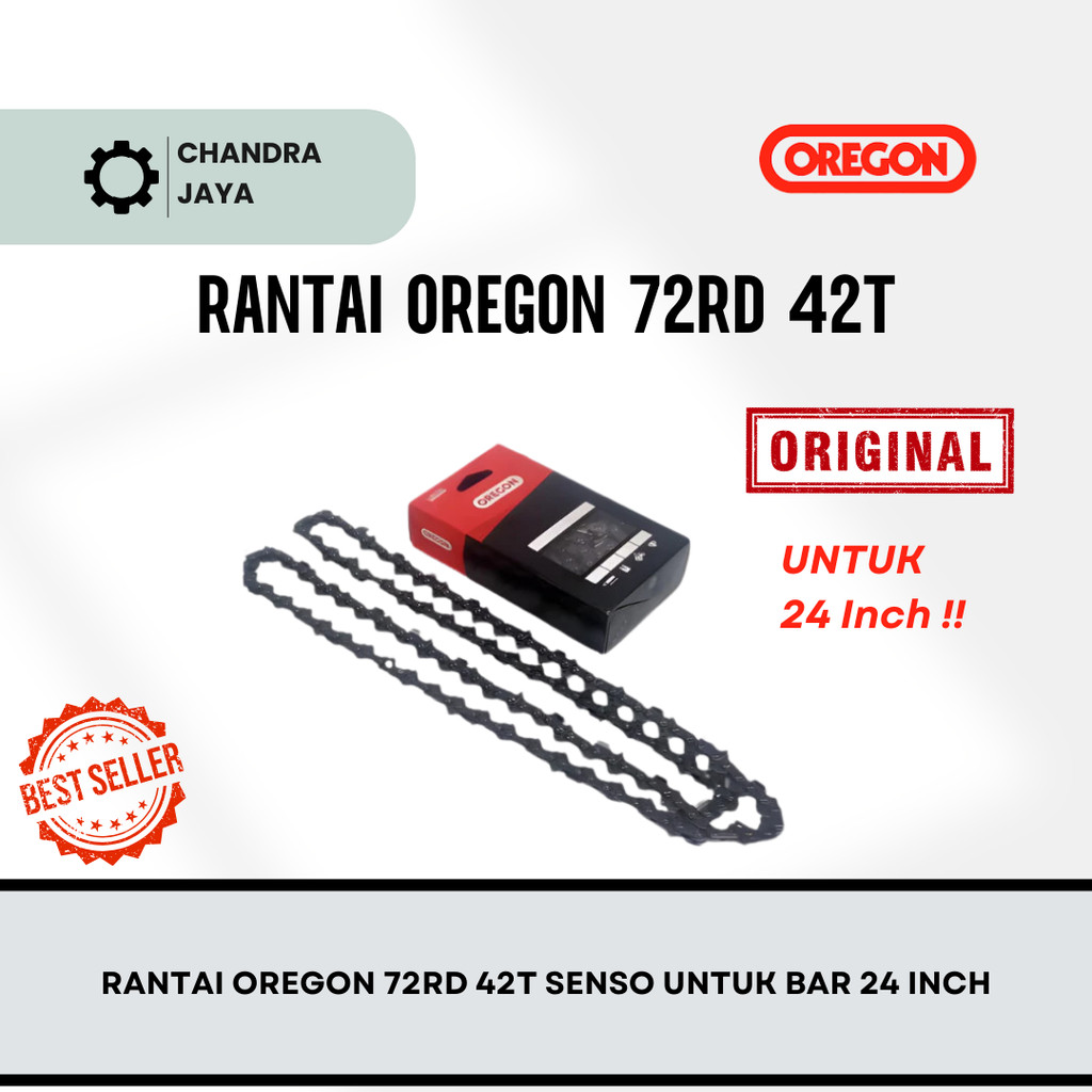 RANTAI OREGON 72RD 42T UNTUK BAR 24 INCH Original Asli Chainsaw Senso BISA COD