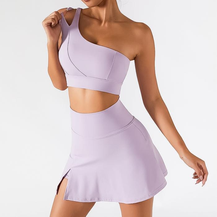 Unique Yoga - Angelique Setelan Olahraga Wanita Tennis Golf Sport Styles Set Sportbra+Rok Celana