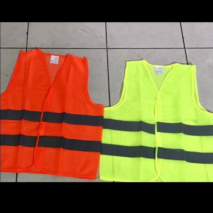 "New" rompi polyester gosave legion orange dan hijau/ rompi proyek