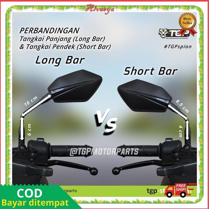 Aspira - Kaca Spion Merk Tgp Bold Ori Spion Motor Kaca Honda Jam