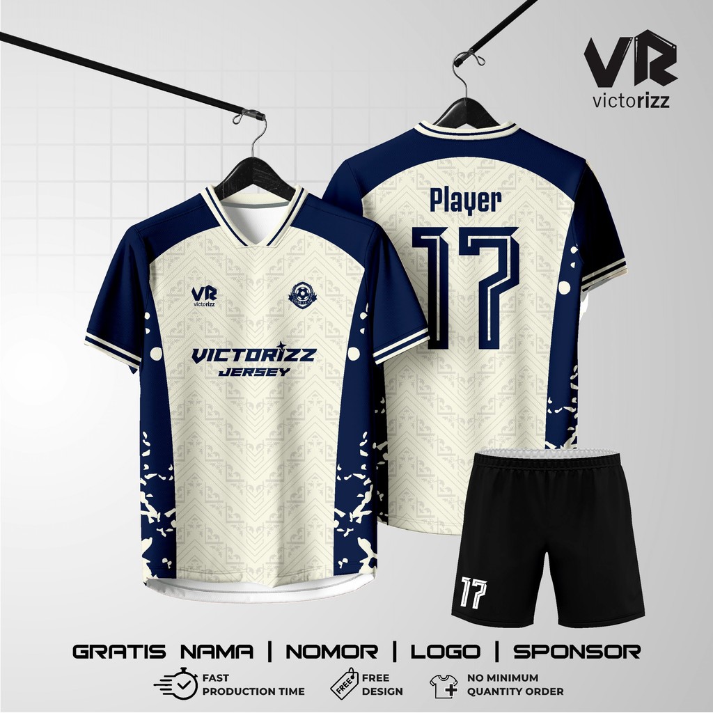 JERSEY FULL PRINTING FREE CUSTOM DESIGN CUSTOM NAMA DAN NOMOR | JERSEY FUTSAL/SEPAK BOLA/BADMINTON/V