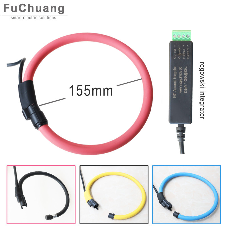 New Flexible Rogowski Coil Current Sensor FRC510-G1 with Integrator input 4000A output 333mv 1000mv 