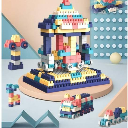 [IM] MAINAN BALOK SUSUN SEDANG LENGKAP KOTAK PENYIMPANAN DAN PAPAN BALOK PLASTIK