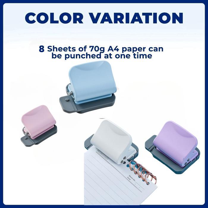 PINK / BIRU BUKU CATATAN 6 LUBANG PELUBANG BULAT MESIN PELUBANG STANDAR A4 A5 B5