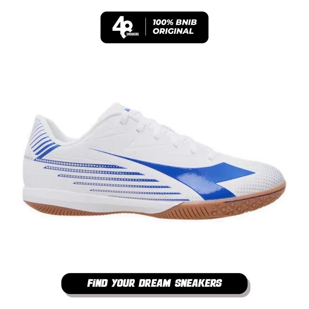 Sepatu Futsal Pria Diadora Pichichi 8 White Blue (DIA182315064) Original