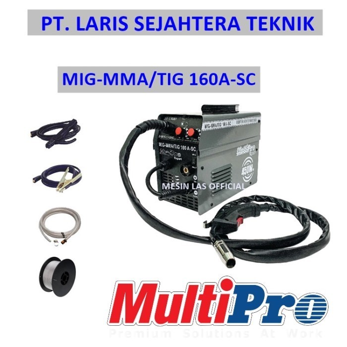 MESIN LAS LISTRIK 450 WATT TRAFO LAS MULTIPRO MIG MMA TIG 160 A-SC