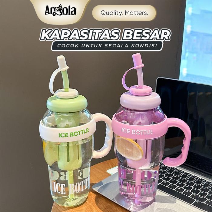 TP Angola Tumbler Premium 2IN1 1.2L Botol Minum Anti Bocor W09 Botol dengan Sedotan Higienis &