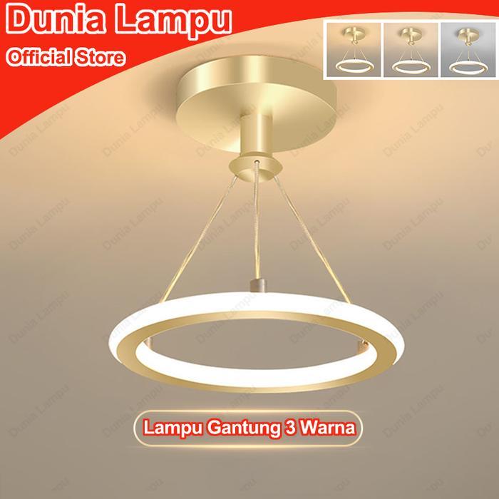 Dunia Lampu Lampu Plafon 3 Warna LED Lampu Gantung Lampu Plafon LED Lampu Hias Rumah Ruang Tamu
