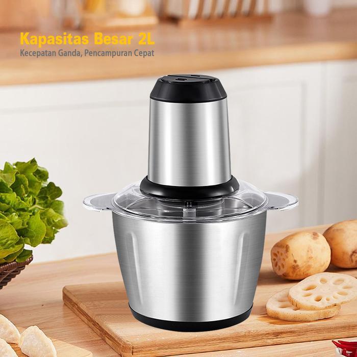 Philips - Pengiling Daging Blender Stainless Steel 2 Liter Pisau Portable