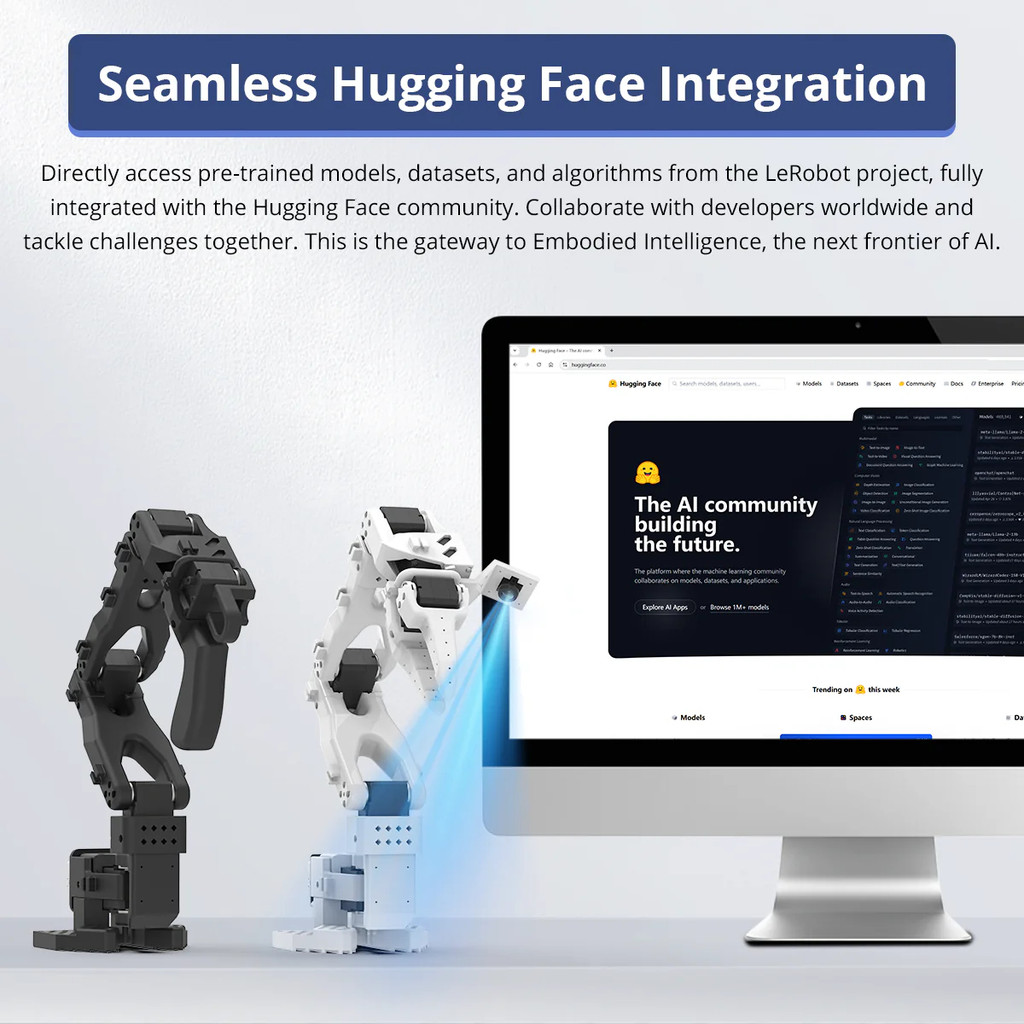 Hiwonder LeRobot SO-ARM101 Open-Source 6-Axis Robotic Arm with AI Vision & AI Recognition for