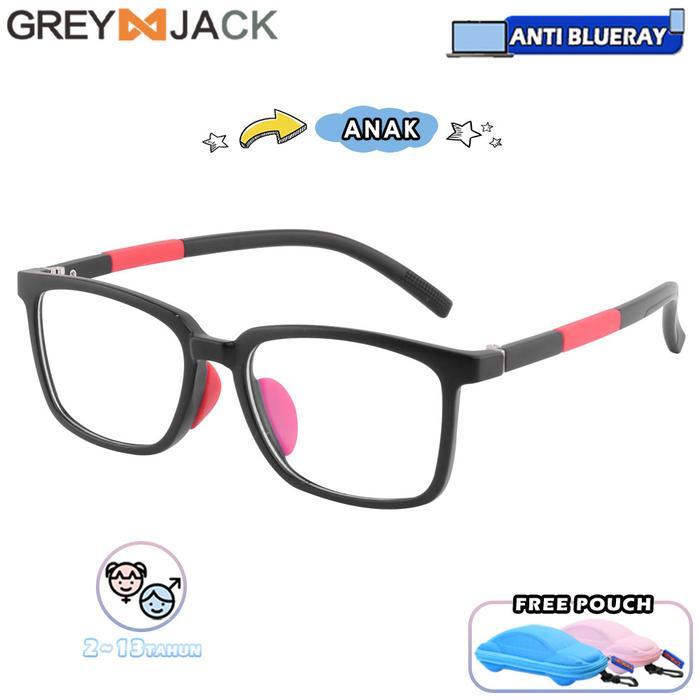 Grey Jack Kacamata Antiradiasi Blueray Anak Kotaktr90+Silicon 1001
