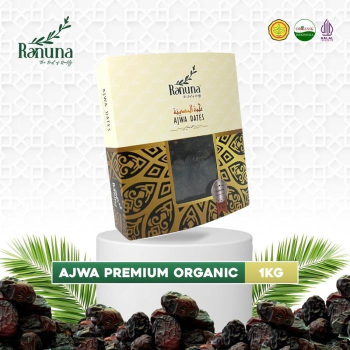 Kurma Ajwa Premium 1kg Al Madinah RANUNA Kurma Nabi 500gr Asli Natural Organic