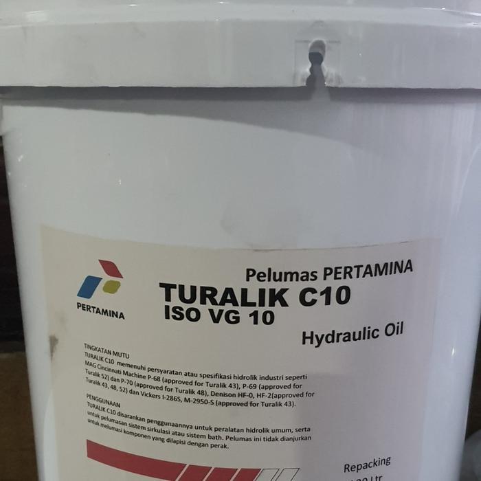 OLI HIDROLIK PERTAMINA TURALIK C 10 PELUMAS HIDROLIK ISO VG 10
