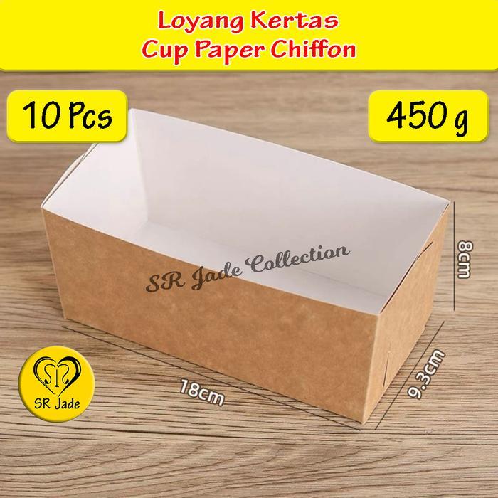 [10 PCS] Loyang Kertas Roti Cup Paper Chiffon Kotak Paper Cup Tray Chiffon Loyang Baking Tahan Panas