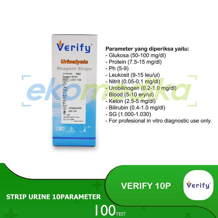 JTTOP" VERIFY 10P / URINE STRIP 10 PARAMETER 100 TEST