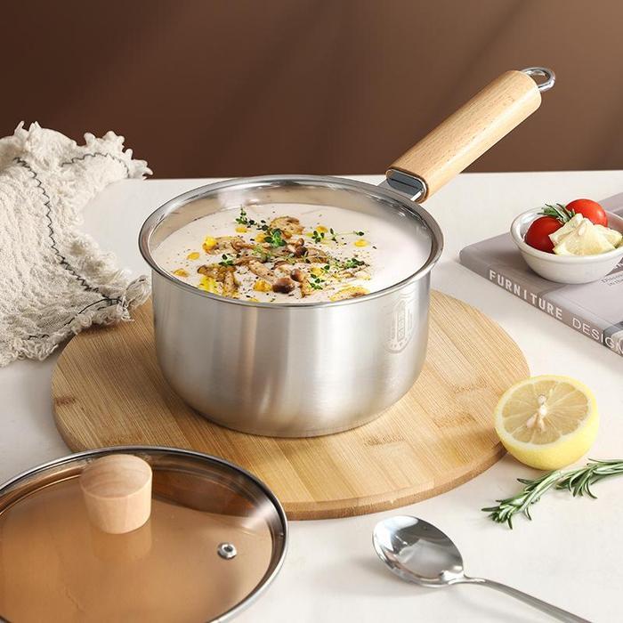 Sanken Living - Panci Milkpot Sabella Panci Rebus Serbaguna Bahan Stainless Steel Premium
