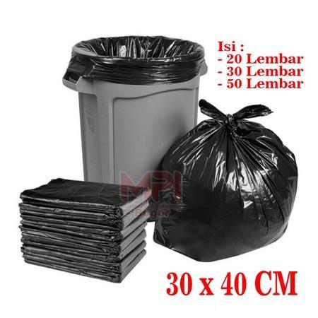 Kantong Plastik Sampah Ukuran 30 x 40 CM / Plastik Sampah Hitam Tebal / Trash Bag 30 Micron