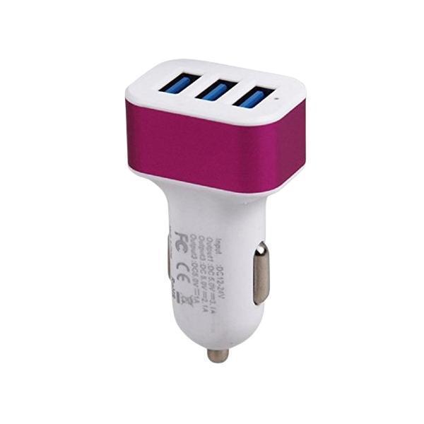 Charger HP di Mobil 3 port Car Charger 3in1 Port Usb Colokan Lighter Adaptor Adapter Batok
