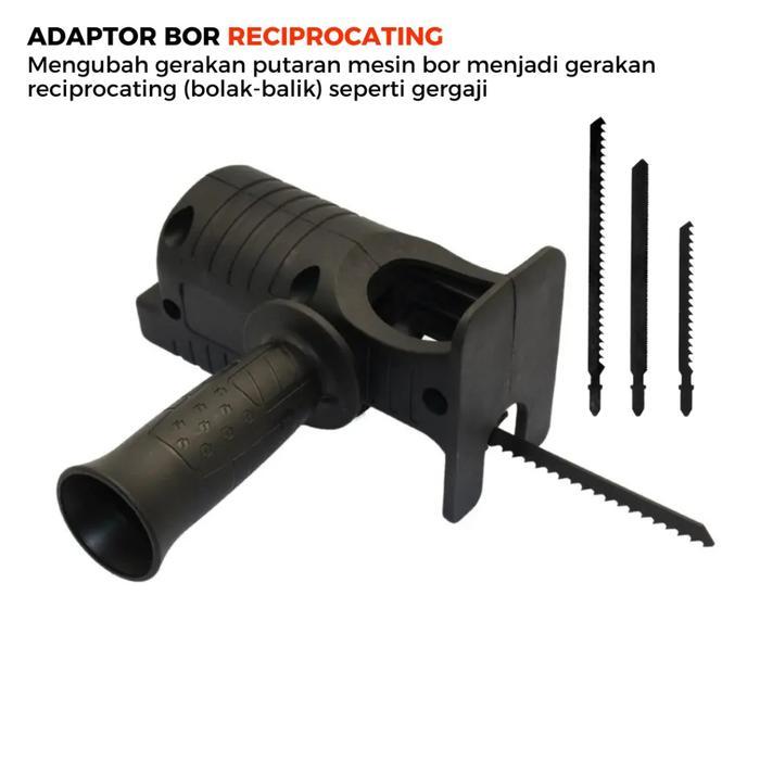 Gergaji Mesin Adapter Reciprocating Jigsaw / Bor Tangan Konektor Gergaji / Adaptor Mesin Bor