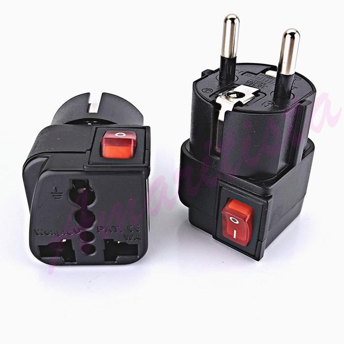 Steker Arde Over / Adapter / Adaptor Universal Wonpro + Saklar On/Off