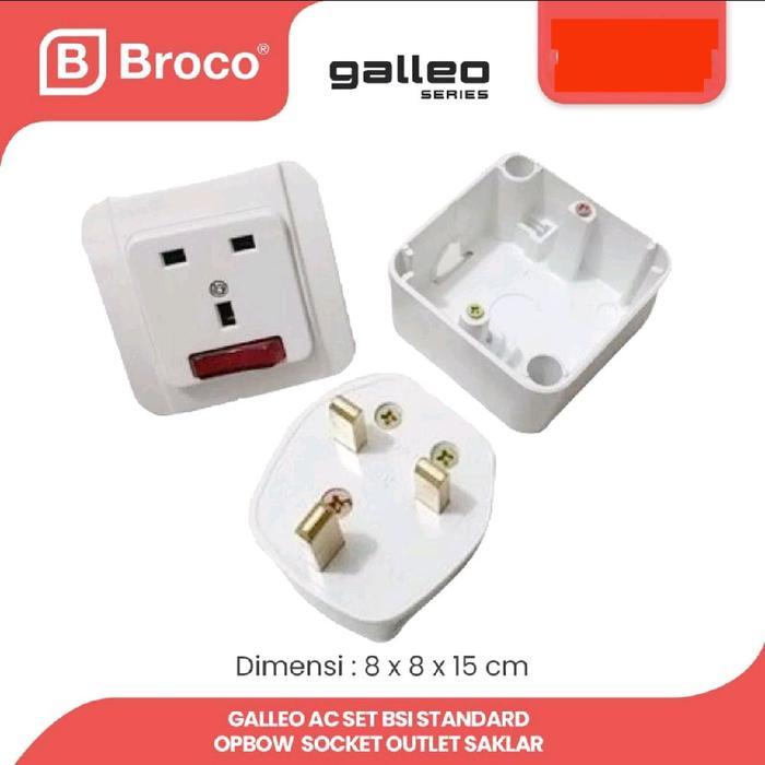 Stop Kontak Ac Dan Steker Ac Broco Colokan Ac Ob Set Gracio Broco Sni Putih Kotak Saklar