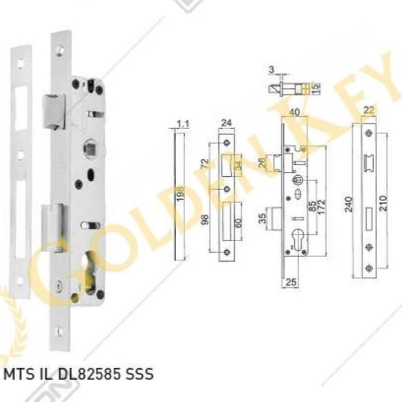 Paket Set Handle Dekkson Dekson LHP 81430 9055 Pintu Alumunium Aluminium Kualitas Premium