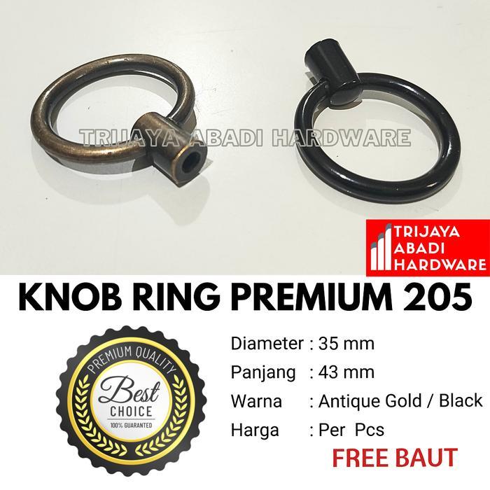 Handle Knob Ring Premium 205 - Tarikan Lemari Laci Kabinet Solid