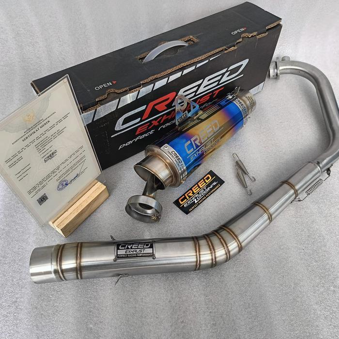 Knalpot Racing Creed Exhaust Suara Ngebas Gahar Pnp For Gsx 150 Xsr 155 R15 Lama/New Vixion Lama/New