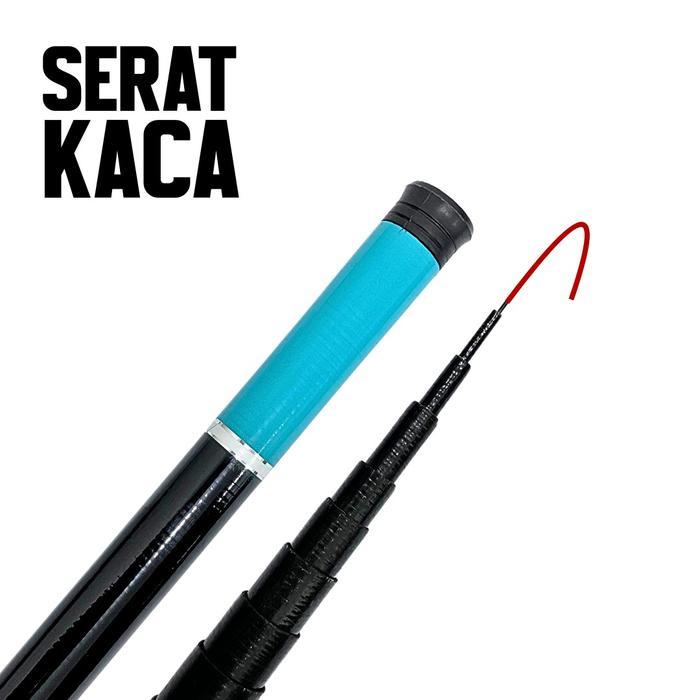 Joran Tegek Telescopic Panjang Tertutup 65Cm Bahan Serat Kaca Joran Tegek Fiber Kaca Portable Super