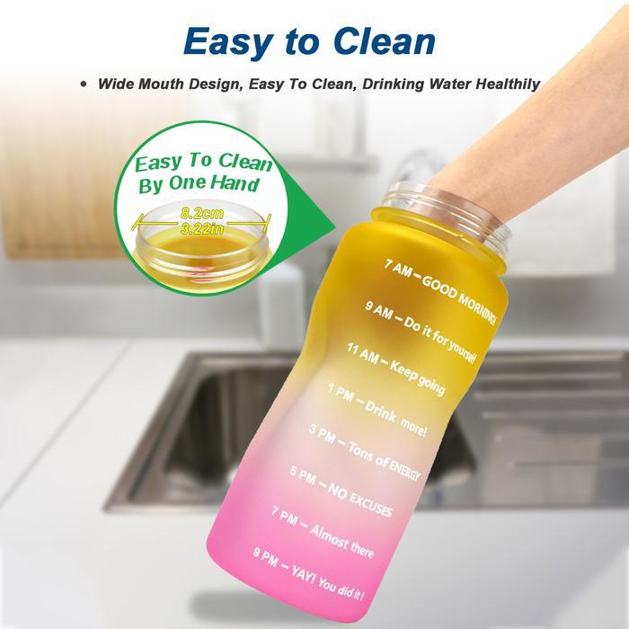 Quifit - [3.8Llt] Botol Air Minum Tritan Motivasi 3.8L 100% Bpa Free Best Seller