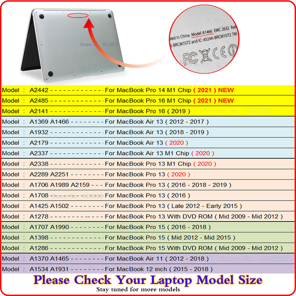 Laptop Case For Apple Macbook Pro 13 case 2021 M1 Chip Pro 14 A2442 case For Macbook Retina Air 13