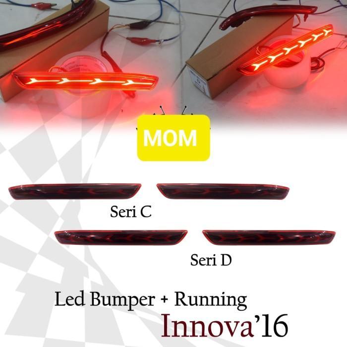 Lampu Reflektor Mata Kucing Bumper Belakang Innova Reborn Smoke