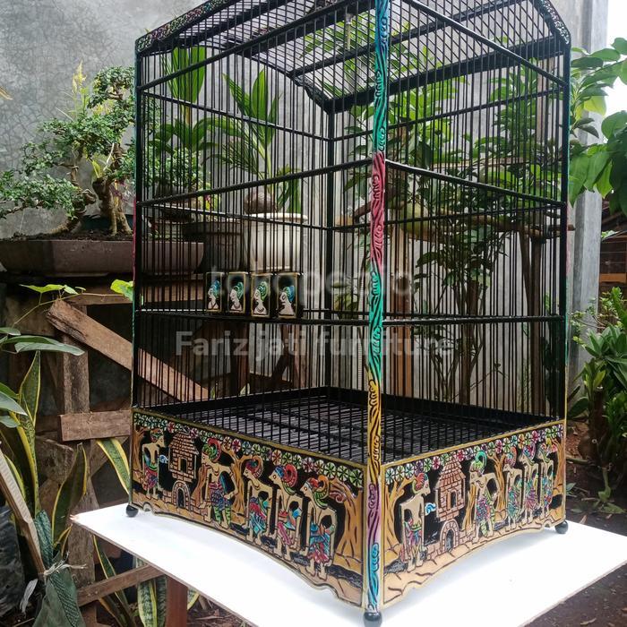 Sangkar burung ukir kotak | sangkar burung ukir | sangkar ukir kayu