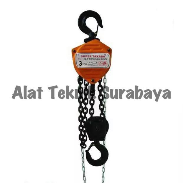 CHAIN BLOCK SUPER TAKADA 5 T TON X 5 M METER 5T 5M TAKEL TACKLE BLOK KATROL KEREKAN BARANG KONDO 5T 
